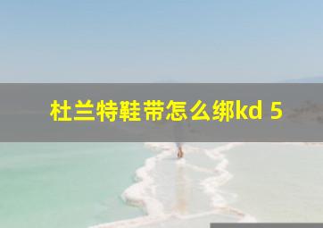 杜兰特鞋带怎么绑kd 5